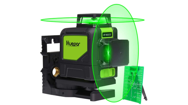 2 x 360 Niveau laser croix vert, ligne laser auto-nivellement HUEPAR 902CG 2 x 360 Niveau laser croix vert, ligne laser auto-nivellement HUEPAR 902CG