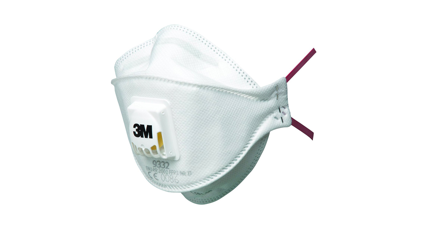 3M 9332 Masque respiratoire filtrant pliable avec soupape contre particules nocives 3M 9332 Masque respiratoire filtrant pliable avec soupape contre particules nocives