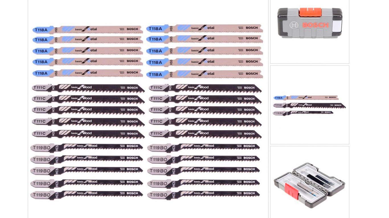 Bosch 2607010903 Set de 30 Lames de scie sauteuse wood and metal T 119 BO