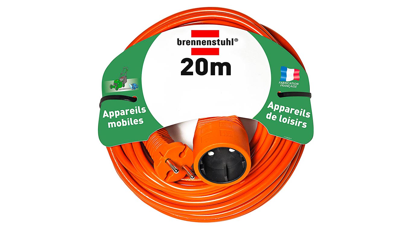  Brennenstuhl 1162201 Rallonge électrique 20 m H05VV-F 2 x 1,5 Orange