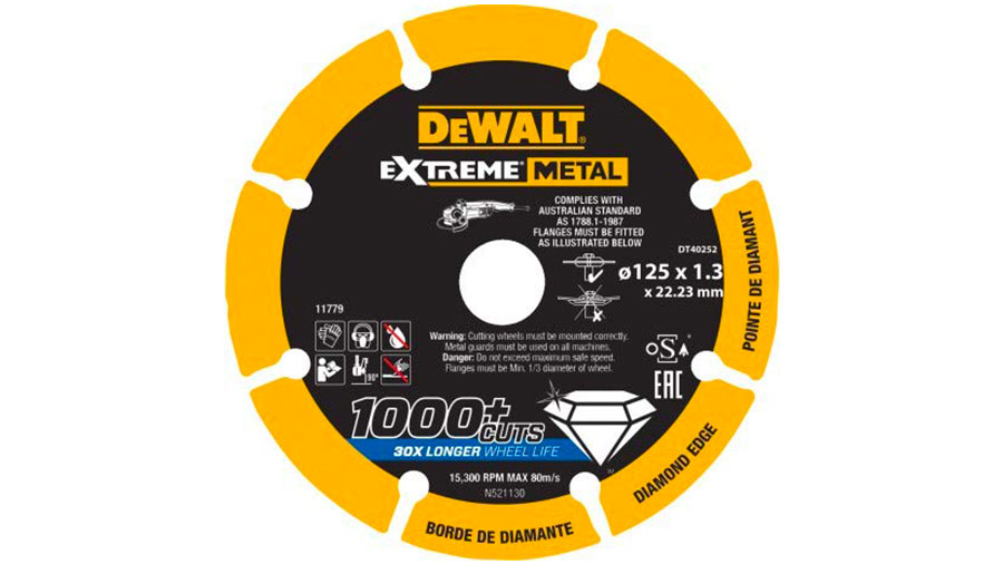 avis et prix Disque diamant DEWALT EXTREME METAL 125 mm