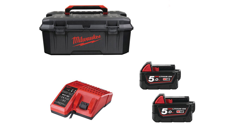 Pack M18 FUELUP-502W - 2 batteries M18 18V 5.0Ah - Chargeur - Workbox - 4932430825 Pack M18 FUELUP-502W - 2 batteries M18 18V 5.0Ah - Chargeur - Workbox - 4932430825