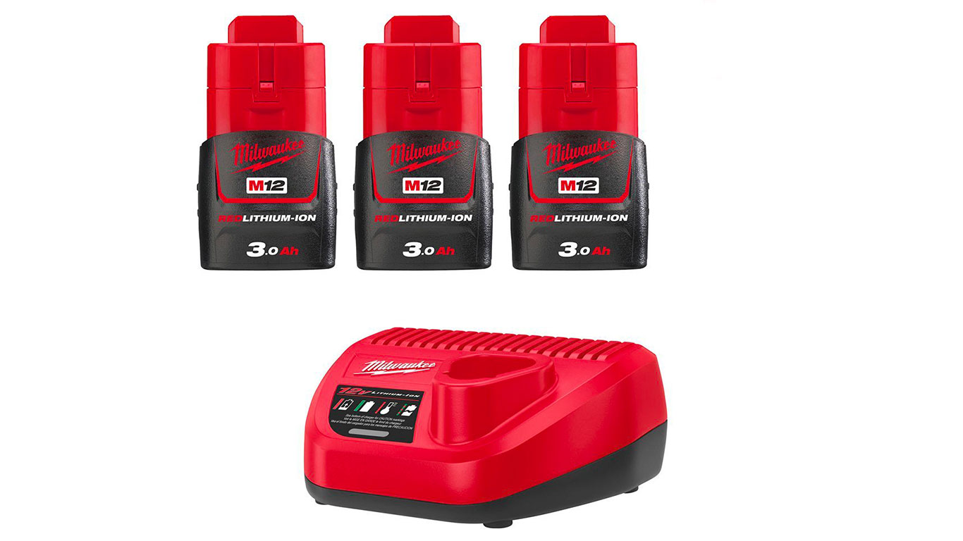 Pack de 3 batteries NRJ Milwaukee M12 3.0Ah - Chargeur 4933459207 Pack de 3 batteries NRJ Milwaukee M12 3.0Ah - Chargeur 4933459207