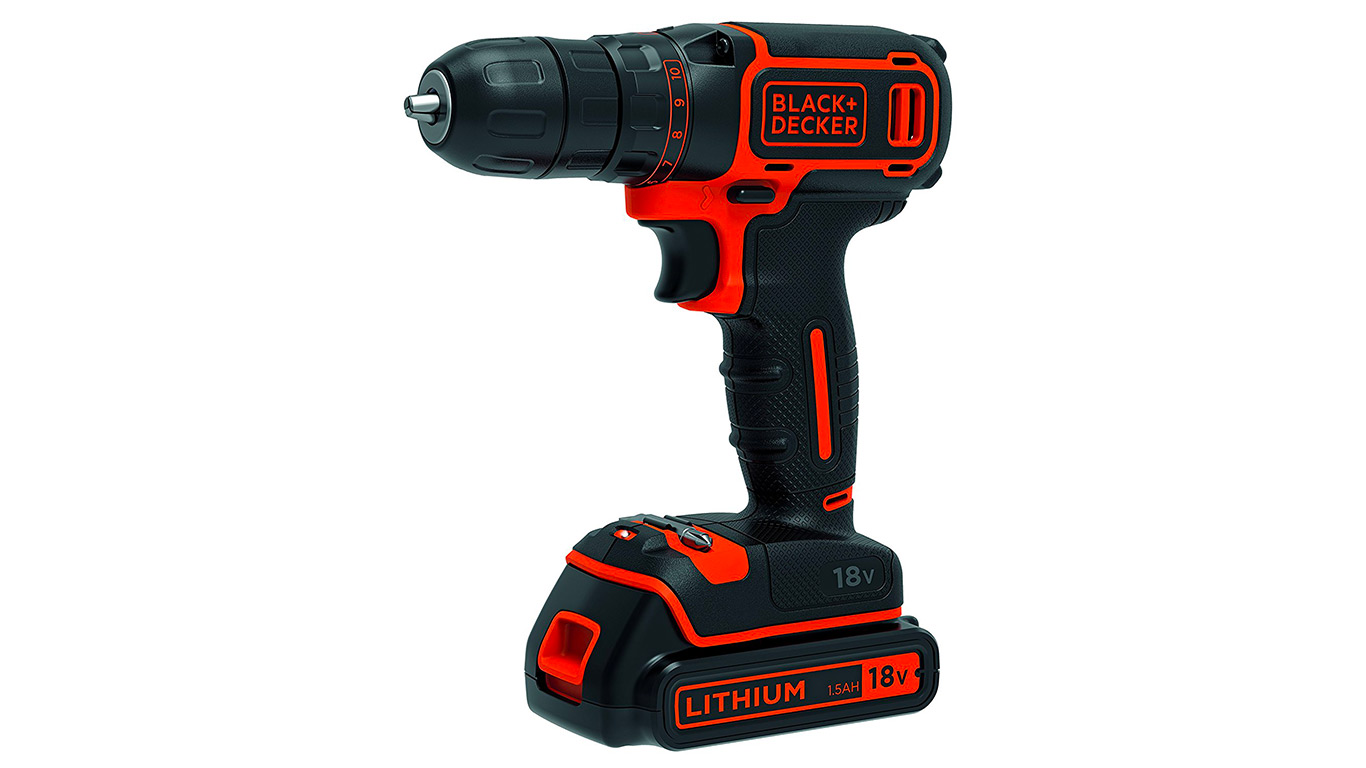 Black & Decker BDCDC18-QW Perceuse sans fil avec batterie lithium/chargeur 1,5 Ah/18 V Black & Decker BDCDC18-QW Perceuse sans fil avec batterie lithium/chargeur 1,5 Ah/18 V