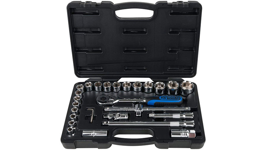 KS Tools 918.0728 Chrome + 1/2 6 pans Jeu de douilles 28 pièces KS Tools 918.0728 Chrome + 1/2 6 pans Jeu de douilles 28 pièces