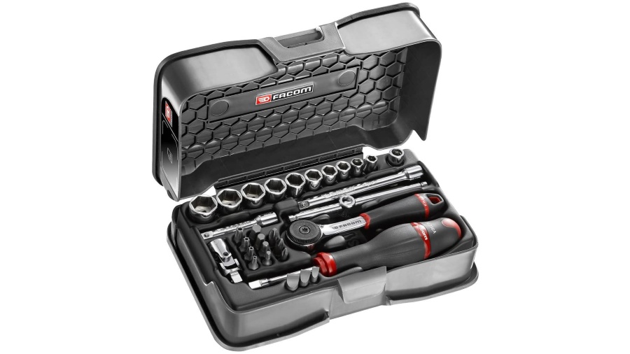 Coffret de douilles 1/4" 6 pans Facom R.161-5P6