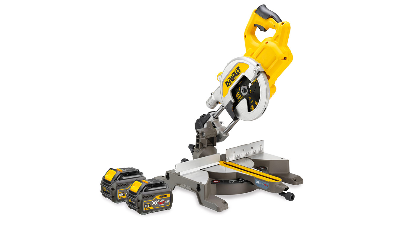 Scie à onglets radiale 250 mm DeWALT DCS778 54V XR FLEXVOLT Scie à onglets radiale 250 mm DeWALT DCS778 54V XR FLEXVOLT