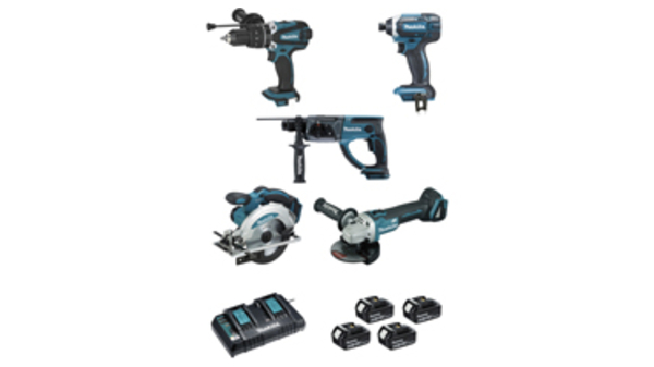 Ensemble de 5 machines Makita DLX5039PTJ Ensemble de 5 machines Makita DLX5039PTJ