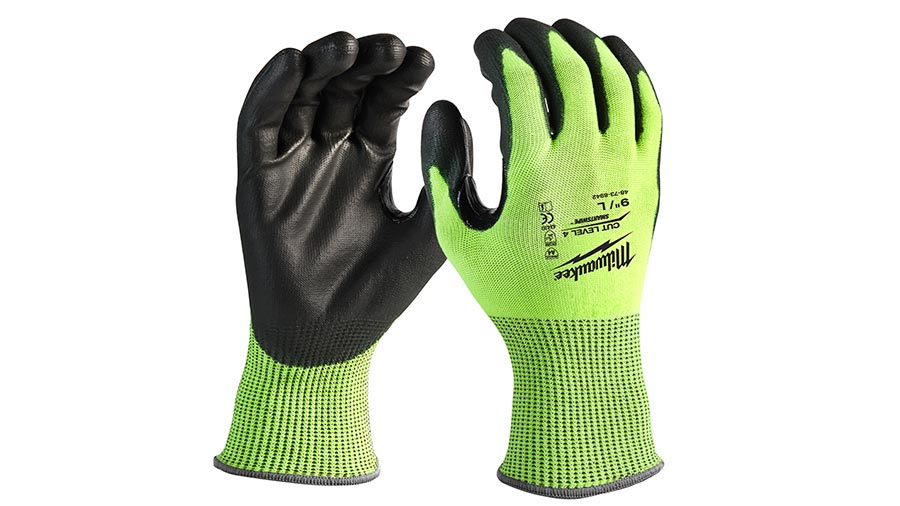gants haute visibilité anti-coupure 4932479926 niveau 4/D S/7 Milwaukee gants haute visibilité anti-coupure 4932479926 niveau 4/D S/7 Milwaukee