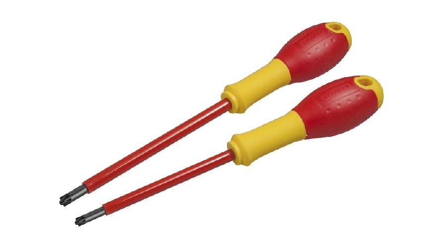 Jeu de tournevis borniers pozidriv Isolés 1000V PZ1x100 mm + PZ2x125 mm Stanley FATMAX FMHT0-62649 Jeu de tournevis borniers pozidriv Isolés 1000V PZ1x100 mm + PZ2x125 mm Stanley FATMAX FMHT0-62649