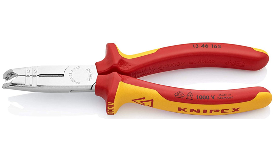 Pince à dégainer KNIPEX 1346165 chromée isolées par gaines bi-matière 165 mm