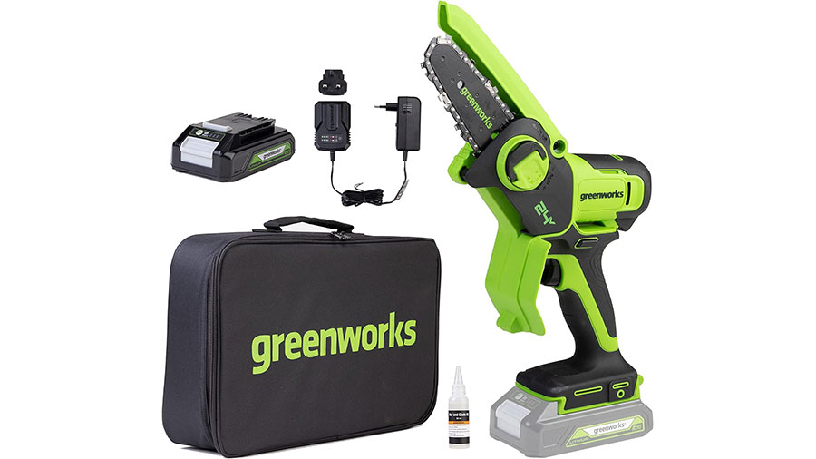 mini tronçonneuse sans fil G24MCS10 2008207UA greenworks 