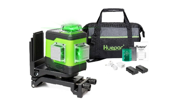 Niveau laser vert à 3x360 avec batterie li-ion rechargeable HUEPAR 503CG