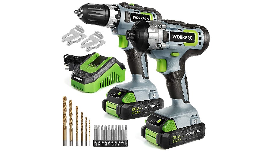Perceuse visseuse sans fil et visseuse à chocs WORK PRO W004578A Perceuse visseuse sans fil et visseuse à chocs WORK PRO W004578A
