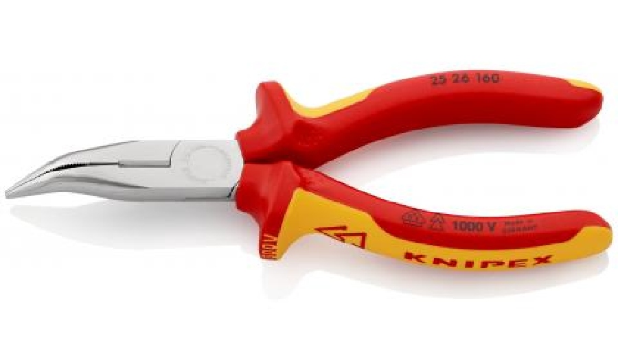 Pince à becs demi-ronds avec tranchant KNIPEX 25 26 160