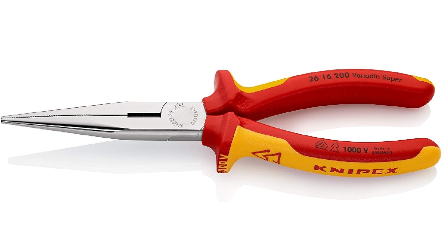 Pince à becs demi-ronds avec tranchant KNIPEX 26 16 200 SB