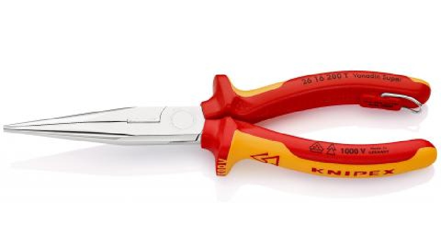 Pince à becs demi-ronds avec tranchant KNIPEX 26 16 200 T