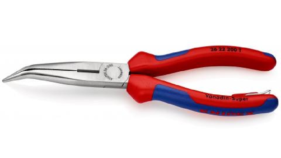 Pince à becs demi-ronds avec tranchant KNIPEX 26 22 200 T