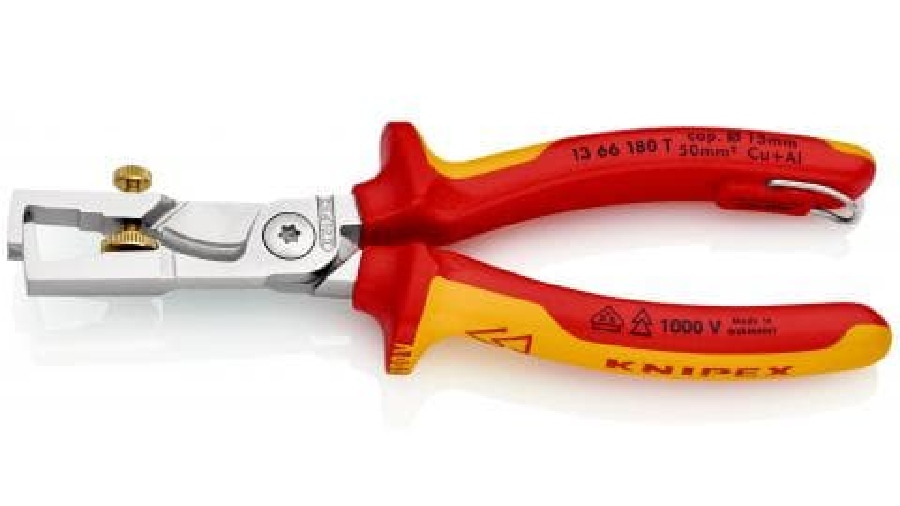 Pince à dénuder et coupe-câbles StriX KNIPEX 13 66 180 T Pince à dénuder et coupe-câbles StriX KNIPEX 13 66 180 T