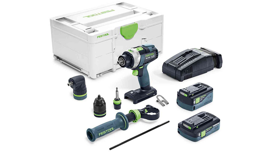 perceuse-visseuse à percussion sans fil QUADRIVE TPC 18/4 5,2/4,0 I-Set SCA 575606 Festool