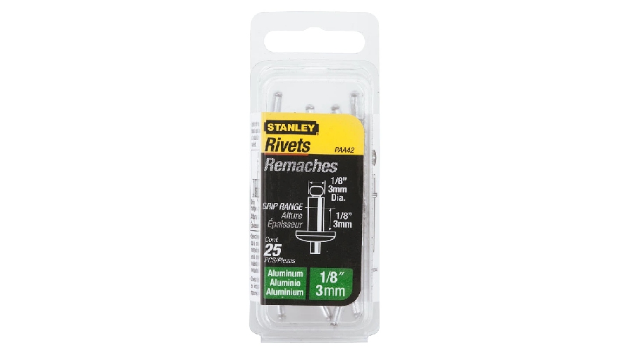 Rivet aluminium 3x3 mm Stanley 1-PAA42T Rivet aluminium 3x3 mm Stanley 1-PAA42T
