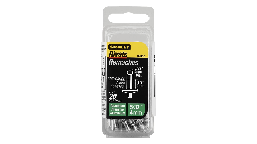 Rivet aluminium 3x4 mm Stanley 1-PAA52T Rivet aluminium 3x4 mm Stanley 1-PAA52T