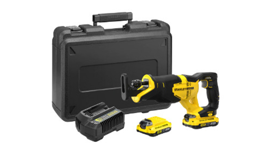 Scie sabre STANLEY FATMAX SFMCS300D2K V20 18V avec 2 x 2.0 Ah batteries et coffret