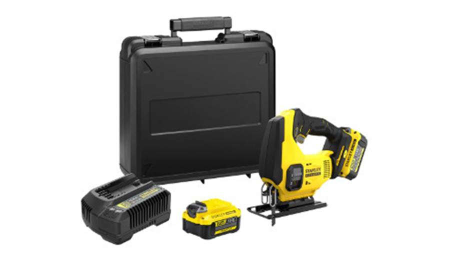 Scie sauteuse STANLEY FATMAX V20 18V SFMCS600M2K avec 2 x 4.0 Ah batteries et coffret