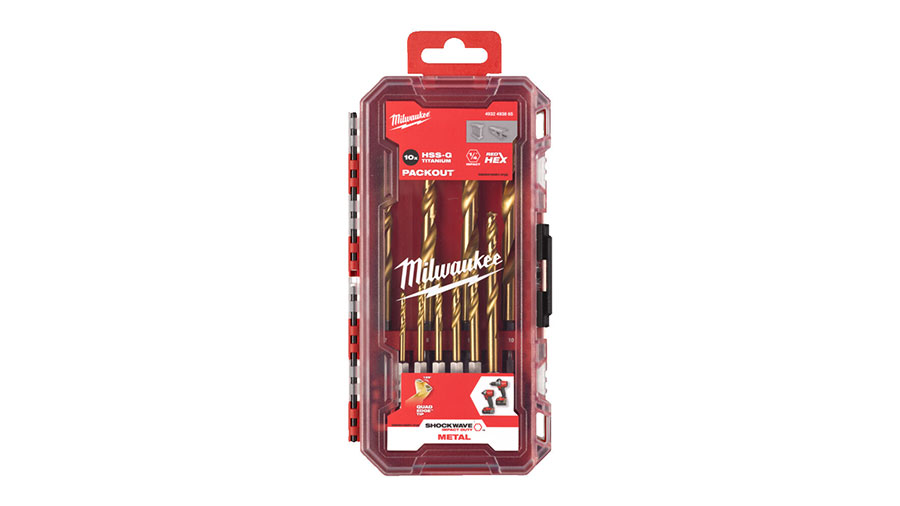 set de 10 forets métaux HSS-G RED HEX 4932493865 Milwaukee 