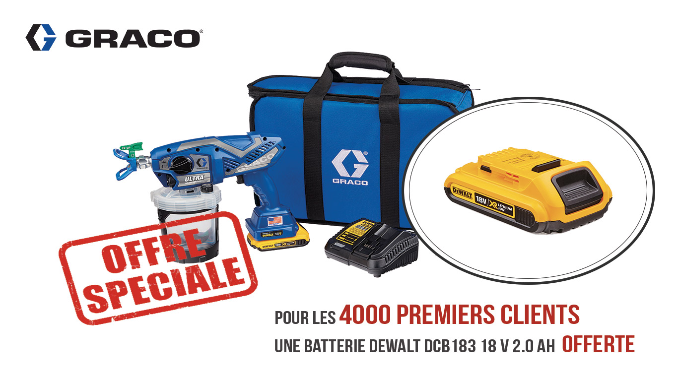 Graco - Pistolet à peinture Airless à batterie 18V 2,0Ah Li-Ion