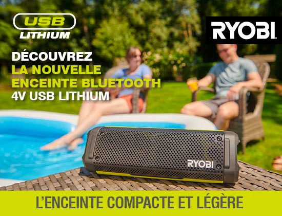 Enceinte USB Lithium Bluetooth RS4-120G Ryobi