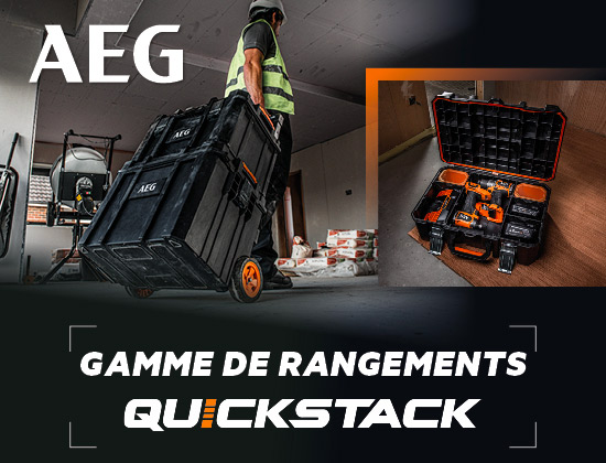 Gamme de rangement Quickstack AEG : un système de rangement modulaire pour les professionnels
