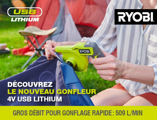 Gonfleur sur batterie USB Lithium RVI4-0 Ryobi
