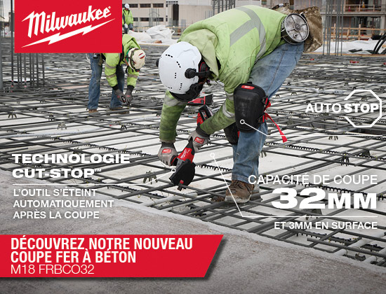 Coupe fer à béton sans fil M18 FRBCO32 Milwaukee