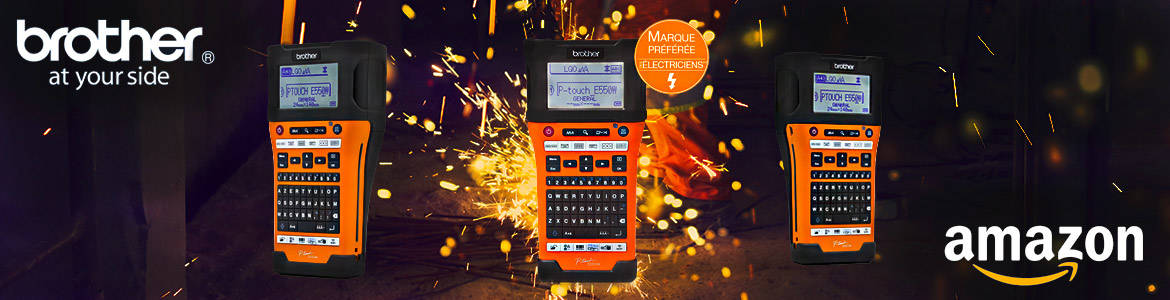 Brother "P-Touch PT-E550WVP" Étiqueteuse monochrome, transfert thermique, rouleau (2.4 cm), 180 pp,