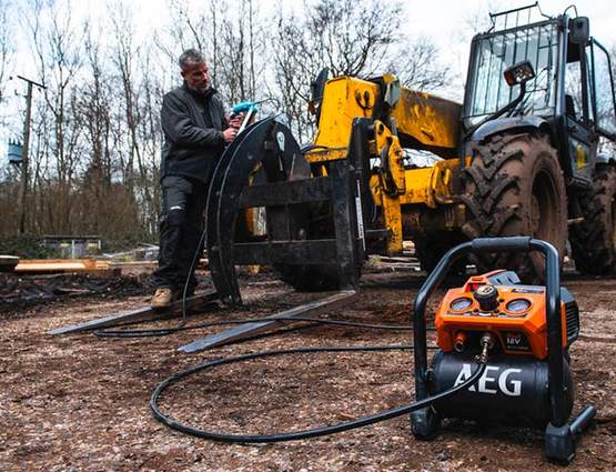 BK18-38BL AEG : un compresseur de chantier 18 V autonome et efficace