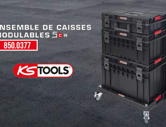 SCM 850.0377 : l’ensemble de caisses modulables pratique de KS Tools