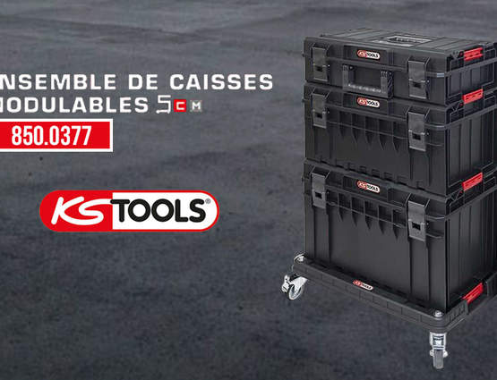 KS Tools 911.0751 - Coffret de douilles 12 pans et accessoires 3/4