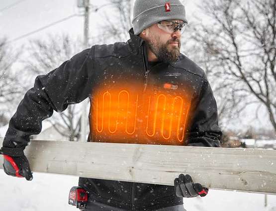 Blousons chauffants et gants hiver Milwaukee