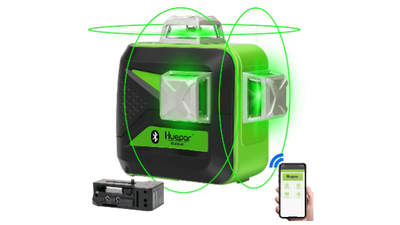 3x360 Niveau laser croix vert avec bluetooth HUEPAR 603CG-BT