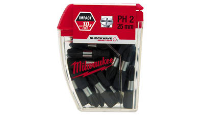  Boîte de 25 Embouts Philips MILWAUKEE PH2 25mm SHOCKWAVE 4932352551 