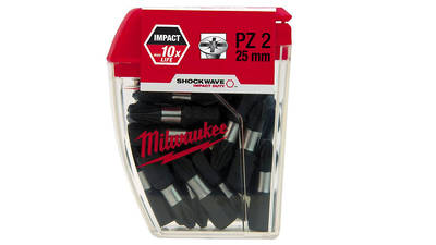  Boite de 25 Embouts Pozidriv MILWAUKEE PZ2 25mm SHOCKWAVE 4932352553 