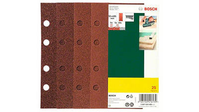 Bosch 2607019495 Lot de feuilles abrasives pour Ponceuse vibrante 8 trous