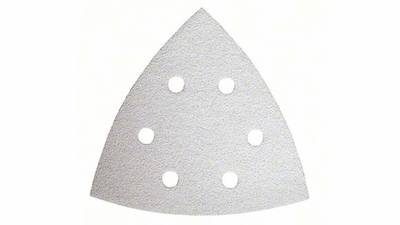 Bosch 2609256958 Set de 10 feuilles abrasives peinture delta 93 mm 6 trous grains 60/80/120/180/240 accessoires Starlock