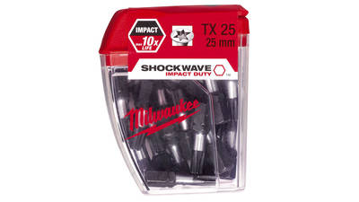 Boite de 25 Embouts Torx MILWAUKEE TX25 25mm SHOCKWAVE 4932352553 