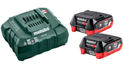 Pack 2 batteries 12V 4Ah LIHD et un chargeur ASC 55 Metabo
