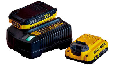 Avis et prix pack batterie et chargeur Stanley Fatmax 18 V 2.0 Ah SFMCB12D2 FATMAX V20