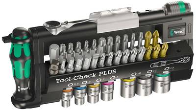 Wera 5056490001 Tool-Check Plus Jeu d'Embouts torsion mini-cliquet à embout