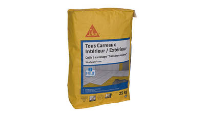 Avis et prix Colle à carrelage Sika pour carreaux 60x60 max (C2TE) - SikaCeram Xtra - Blanc - 25kg 