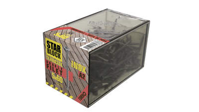 Boîte de vis en inox pour terrasse FixBoX 5x60 Inox A2 double filet (430943)